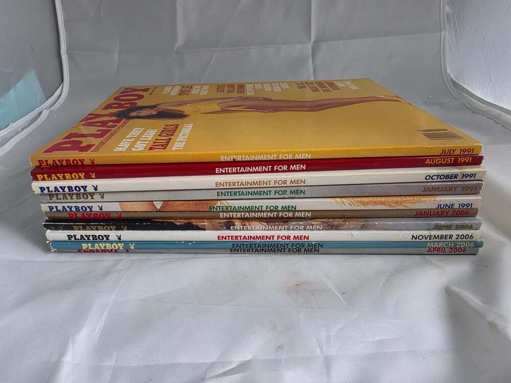 Lot of 10 Vintage Playboy Entertainment For Men Magazines (1991 through 2006) fe